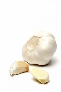 garlic over white