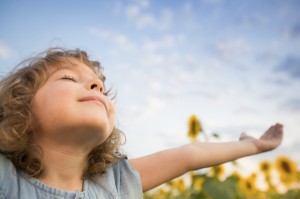 Child in spring